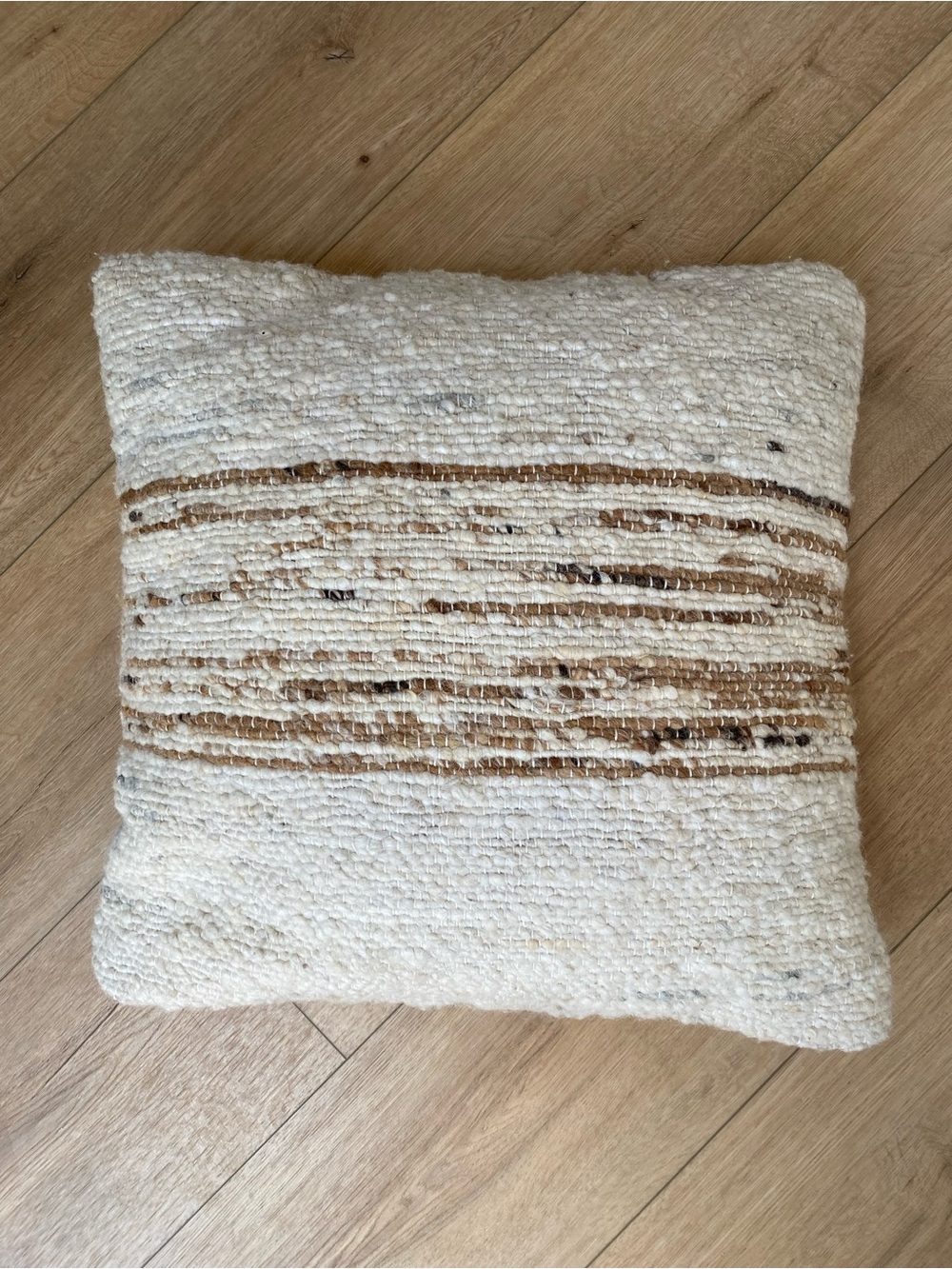 Loloi x Amber Lewis Marie Throw Pillow in Ivory Camel (Style PAL0031)